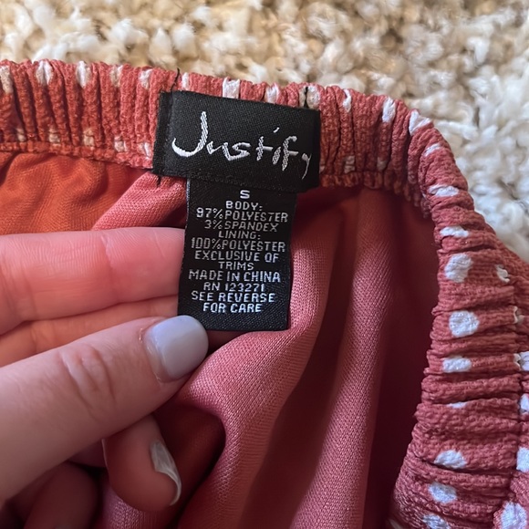 Justify Pink Polka  Dot Off-The-Shoulder Dress - Picture 2 of 2